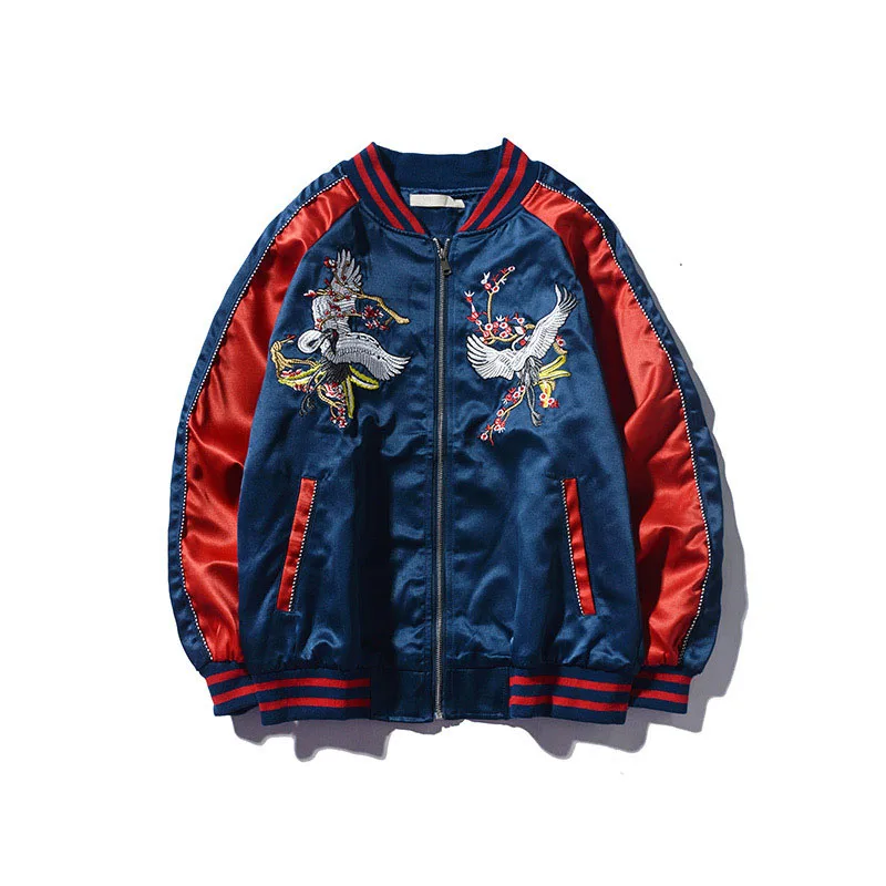 Япония Стиль весенние и осенние куртки для мужчин одежда гладкой Йокосука Embroiderey