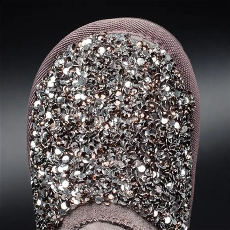 

New Baby Winter Snow Boots Girls Rhinestone Princess Warm Thick Plush Children Shoes Kids Ankle Boots Student 03