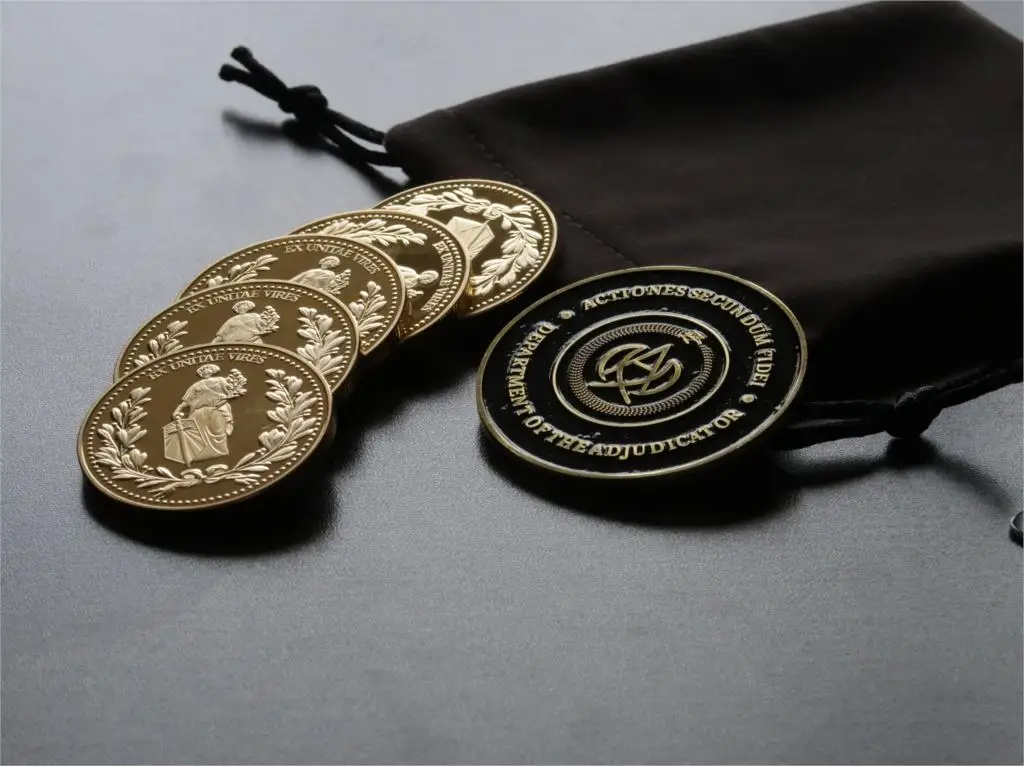 9 шт/набор Джон фитиль Высокая Таблица арбитр медальон Золотая монета карточный