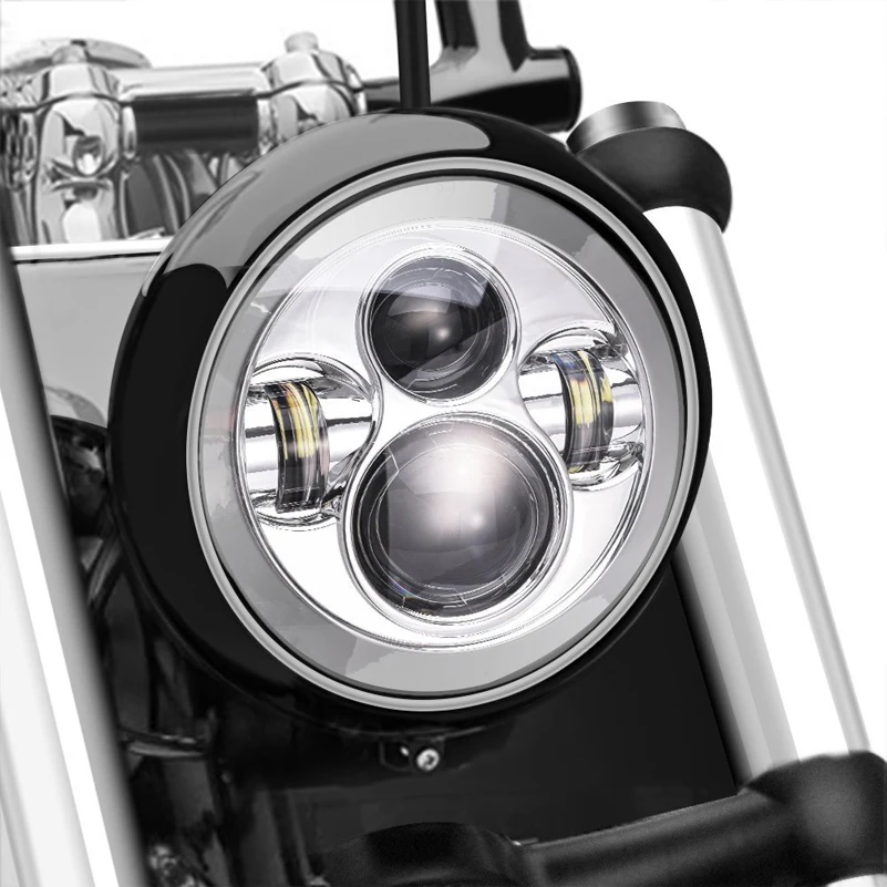 

For Harley Motorcycle Light Electra Glide Softail Fat Boy Touring For Harley 7 Inch Motor LED Headlight with 4.5 Inch Fog Lamps