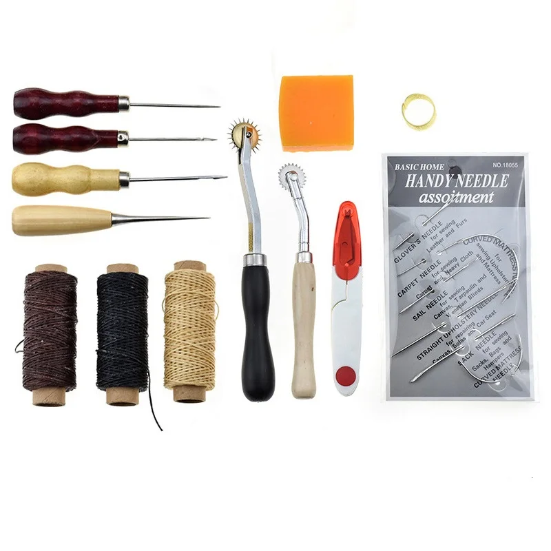 

13Pcs/Set DIY Leather Tool Suit NEW Artistic Quality Durable Process Manual Hand Sewing Suit Accessories Professional Handicraft