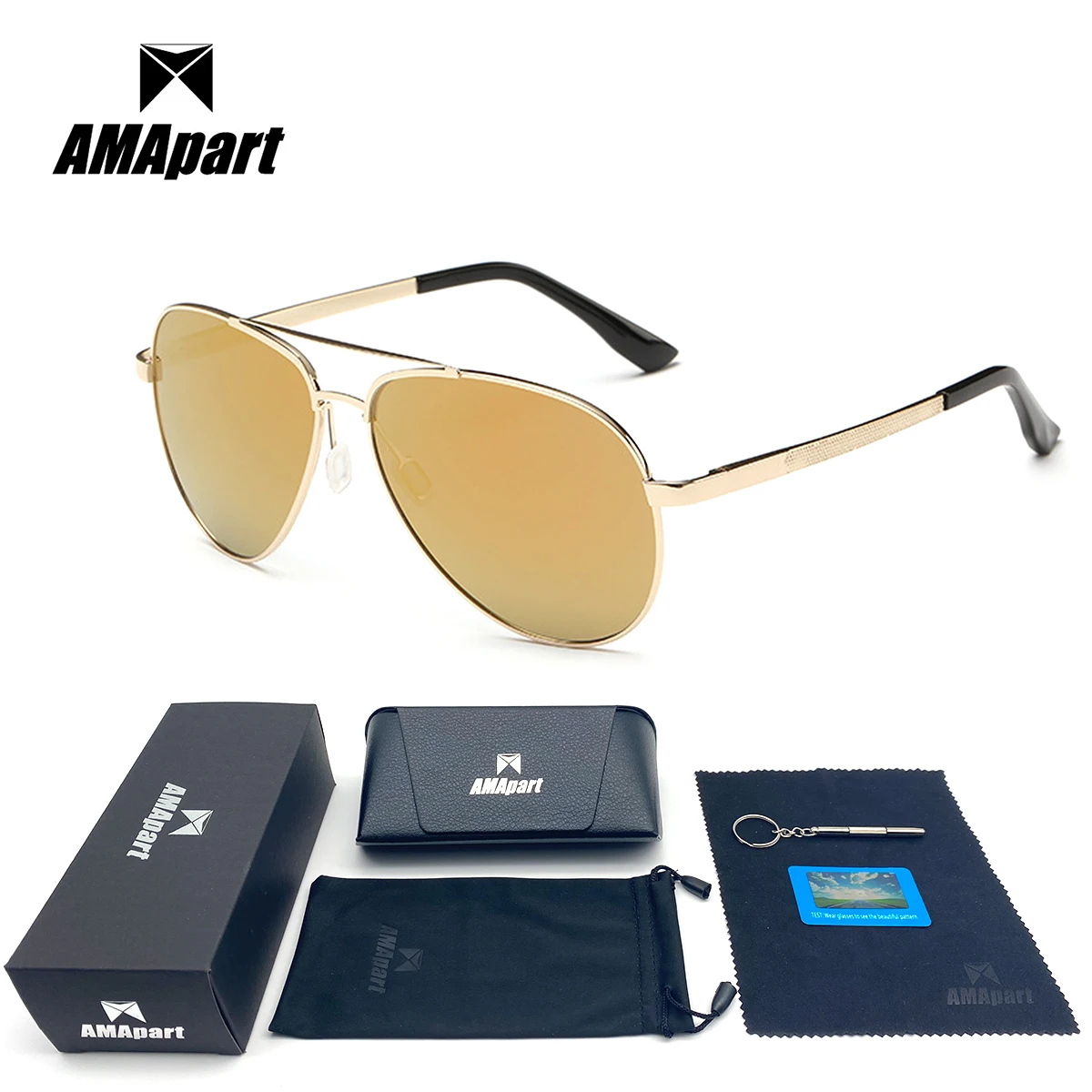 

AMApart High Quality Polarized Sunglasses For Men Women Driving Fishing Sports Outdoors UV400 Protection Anti-Glare