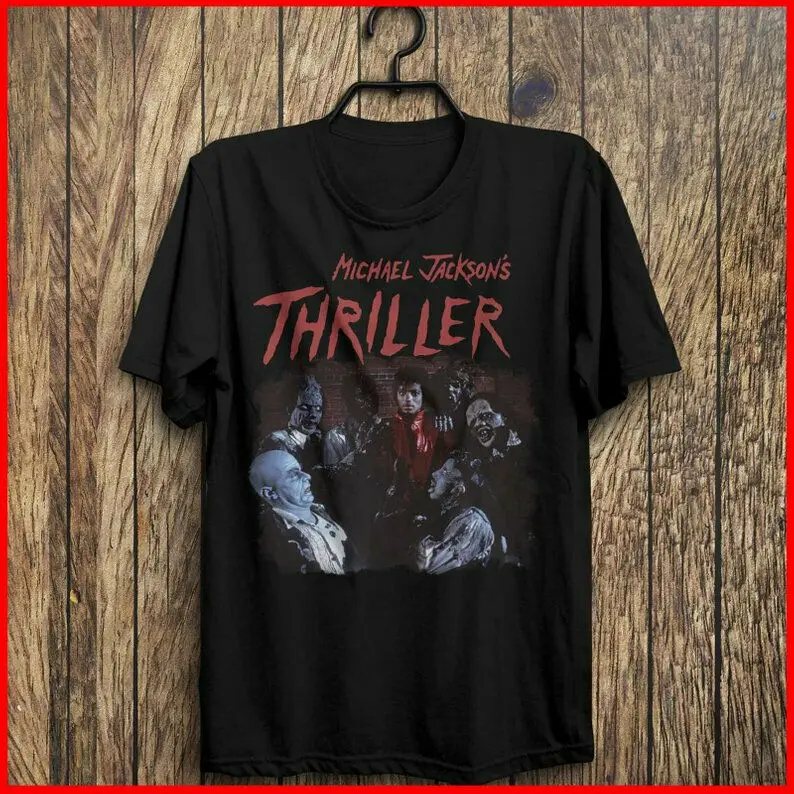 Майкл Джексон триллер 1982 зомби Ретро винтажная Мужская футболка для MJ Fan|Мужские