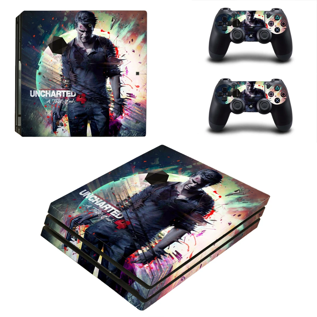 Uncharted Стиль PS4 Pro кожи наклейки для Sony Playstation 4 консоли и 2 контроллеры Наклейка