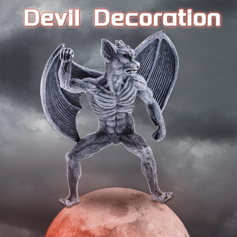 Gargoyle призрак смолы статуя Крылья Ангела Мемориал Монстр Скульптура ремесла