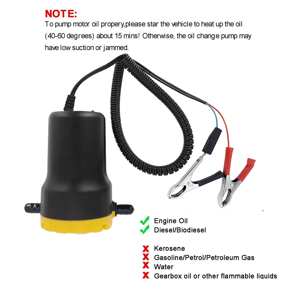 

24V 60W Electric Oil Pump Diesel Pump Mini Diesel Pump Self-Priming Motor Oil Diesel Fluid Transfer Suction Pump Boat Engine