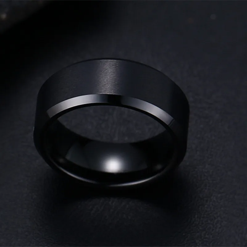 

Fashion Charm Jewelry ring men stainless steel Black Rings For Women
