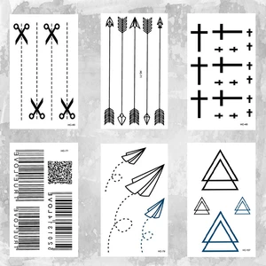 Переворачивающаяся Складная плоская Татуировка боди-арт Красота Макияж водостойкие временные татуировки наклейки