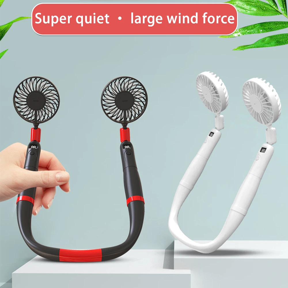 

Summer 2 In 1 Handheld Fan and Neck Fan Suitable for Office, Home, Travel, Outdoor Sports, USB Charging, Ultra-Quiet Cooling Fan
