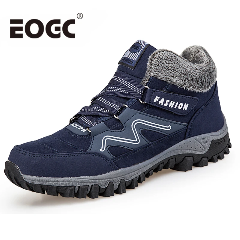 Новые мужские ботинки зимние плюшевые водонепроницаемые женские теплые