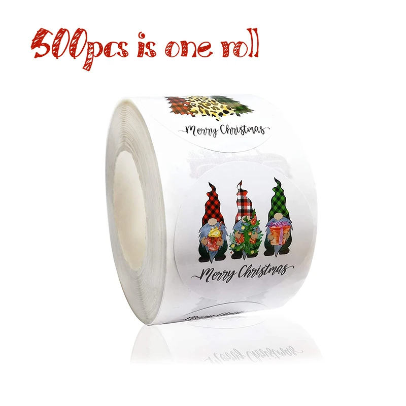 

500Pc Merry Christmas Stickers Baking DIY Gift Baking Sealing Label Candy Bag Box Decor Chinese Stationery Christmas Decoration