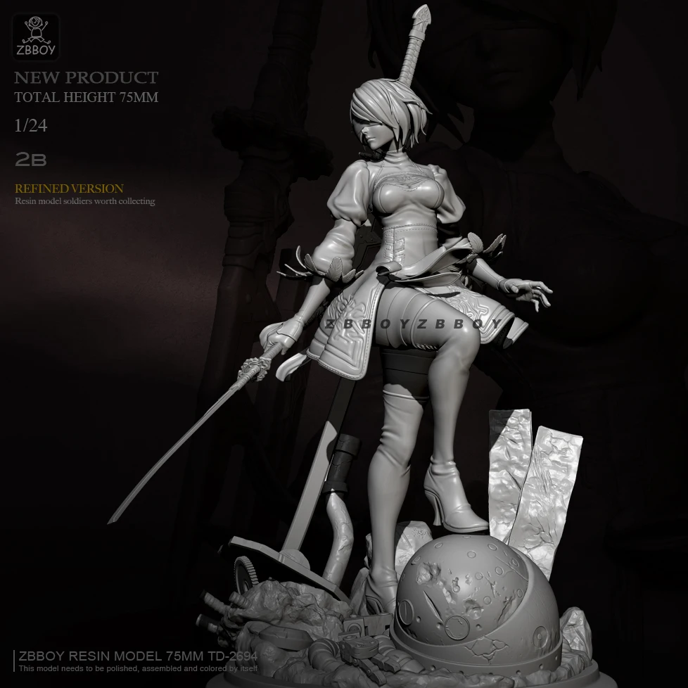 

H75mm 1/24 Resin model kits figure beauty self-assembled TD-2694