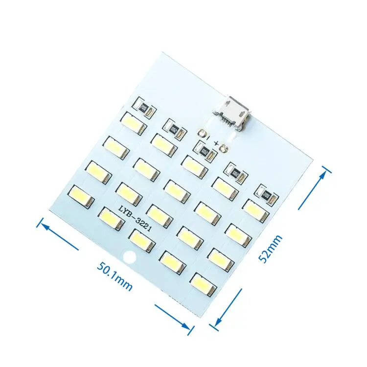 3PCS high quality 5730 smd 5V 430mA~470mA White Mirco Usb LED lighting panel USB mobile light Emergency night | Электронные