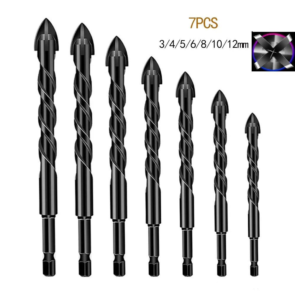 7 Drill Bits Cross Hex Tile Bits Ceramic Tile And Glass Drill Cross-shaped Four-knife Design Suitable For Most Hard Materials группа авторов advanced ceramic coatings and materials for extreme environments ii