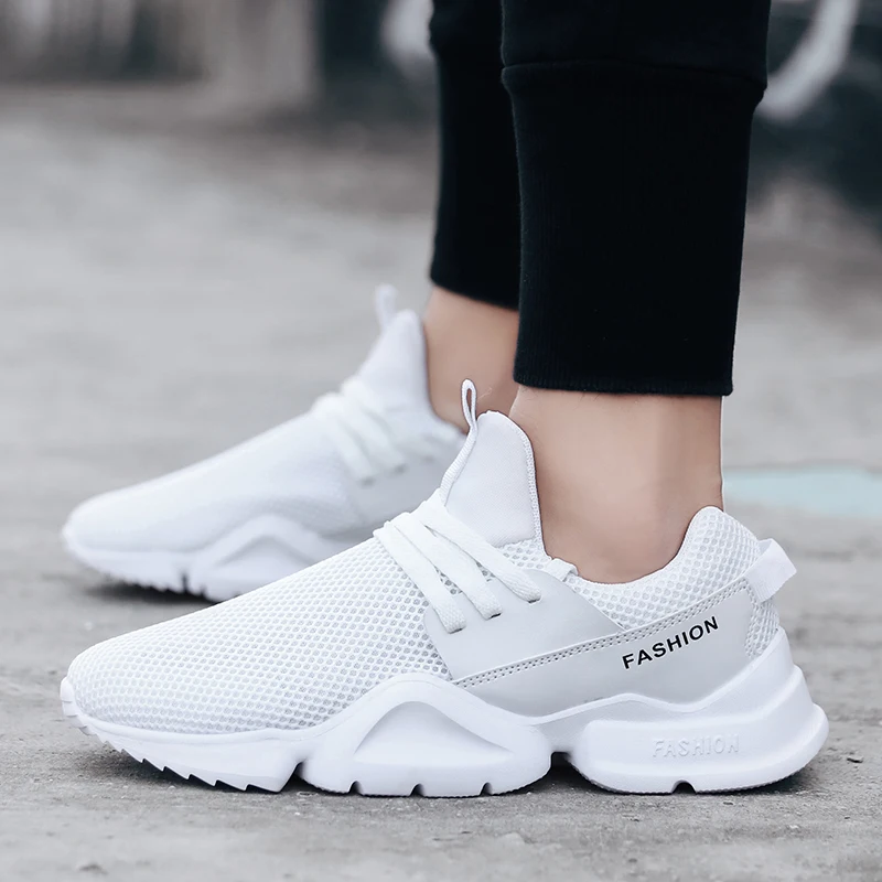 Белая мужская повседневная обувь Chaussure Homme Дышащие мужские модные кроссовки на