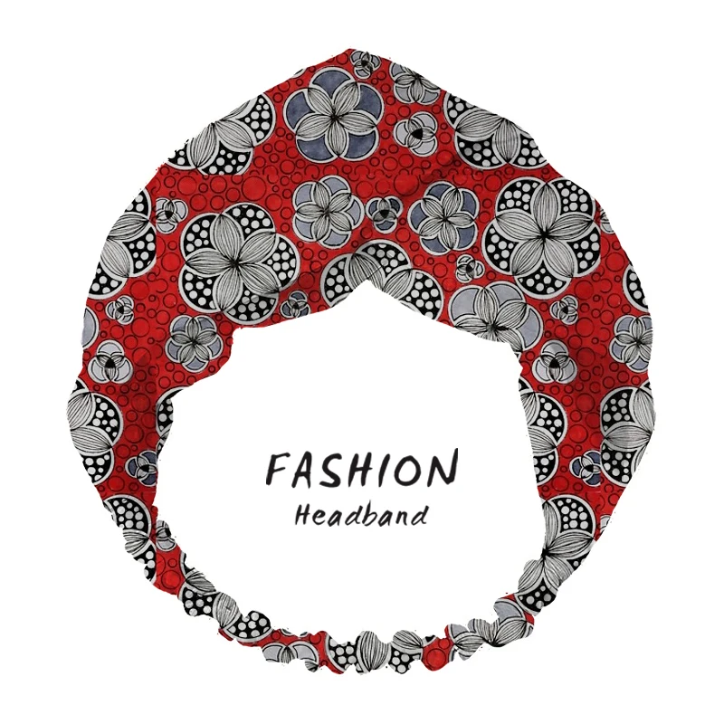 

2021 Women Summer Bandanas Fashion Headband Red garden Hair Band Cross Turban Bandage Head Scrunchies Bandanas Hair Accessories