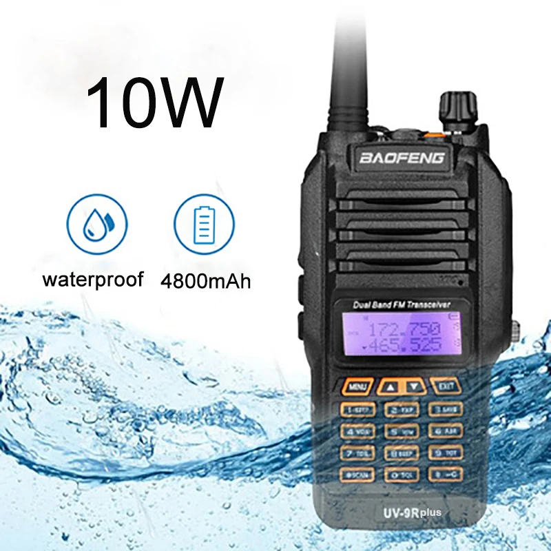 10 Вт Baofeng UV 9R PLUS двухсторонняя CB радиостанция UV9R Водонепроницаемая рация VHF UHF Ham