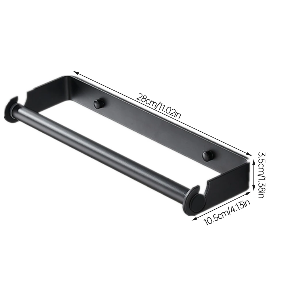 

Kitchen Paper Towels Holder Stainless Steel Wall Mounted Under Cabinets Roll Organizer Rack Self-Adhesive Toliet Accessories