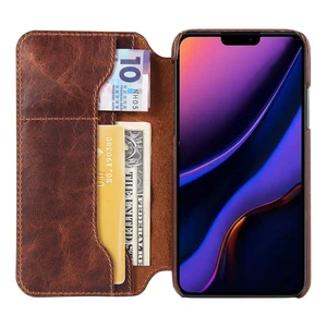 solque genuine leather flip book case for iphone 11 12 13 pro max mini phone cover luxury retro vintage card holder wallet capa free global shipping