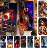 marvel avengers hero clear phone case for huawei honor 20 10 9 8a 7 5t x pro lite 5g black etui coque hoesjes comic fash desig