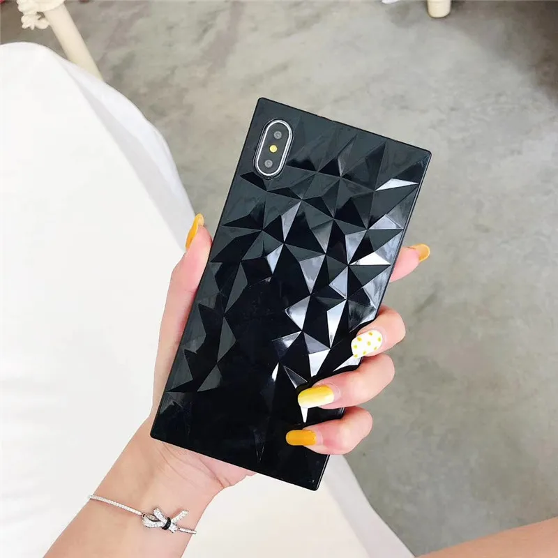 Глянцевые Мягкие силиконовые чехлы из ТПУ для Iphone 11 12 Pro Max Xs 6 6S 7 8 Plus X XR квадратный