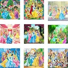 Набор для алмазной живописи Disney 5D, Набор для вышивки крестиком, мультяшный рисунок принцессы, Подарочная мозаика