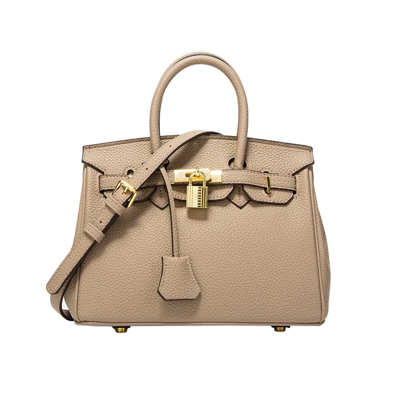 

Leather platinum bag 2021 new fashion One Shoulder Messenger Bag litchi pattern Kelly bag large capacity handbag women's bag