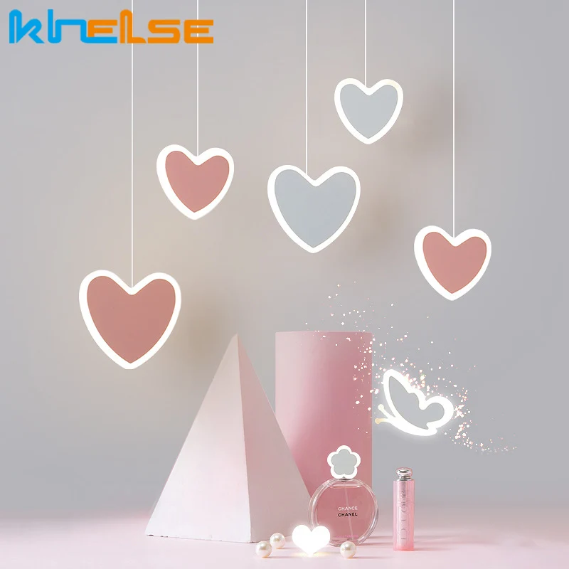 Светодиодная Подвесная лампа белого/розового цвета креативные милые