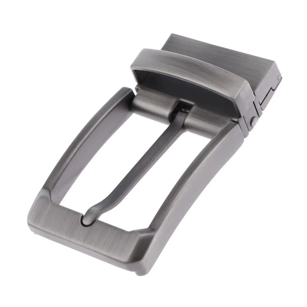 

2pcs Single Prong Leather belt Buckle Replacement - Gunmetal - Highly Polished, fit for 34mm/1.34inch Belt Strap