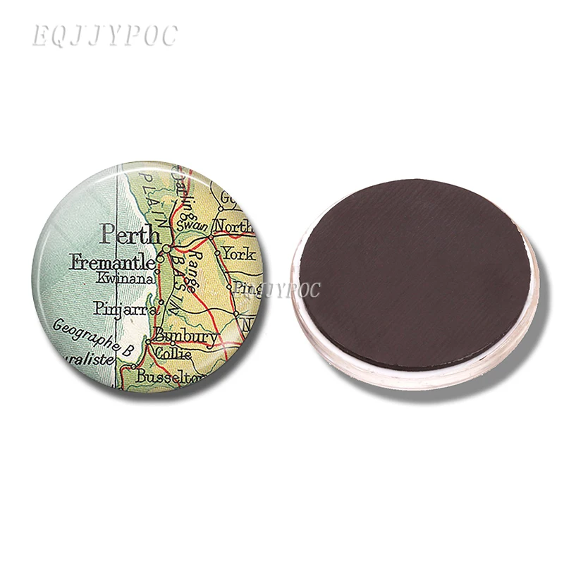 PACK OF 3 Магнит на холодильник Arizona Idaho Colorado Tahiti Австралия Перт Дания карта 30 мм магниты на холодильник наклейки на холодильник домашний декор - Цвет: PACK OF 3