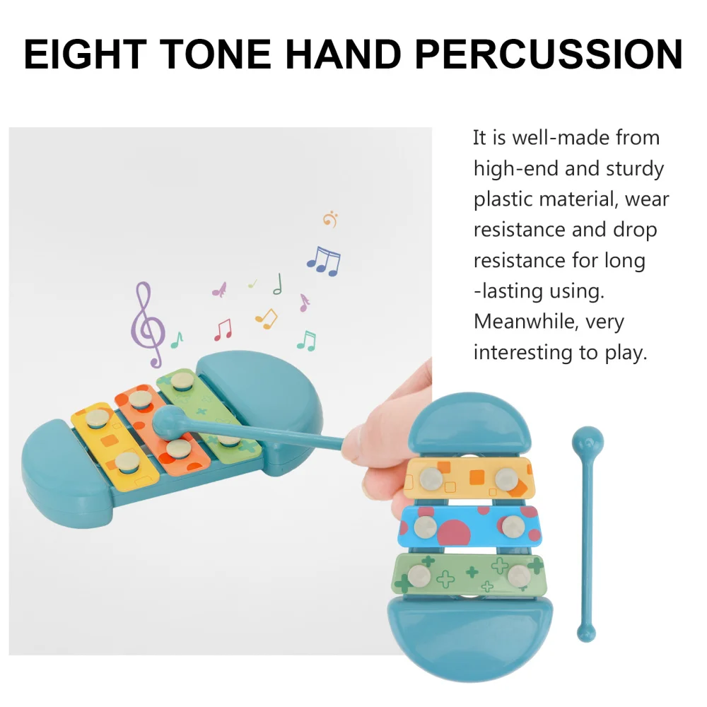 

1 Set of Children Piano Eight Tones Knocking Drum (Random Color)