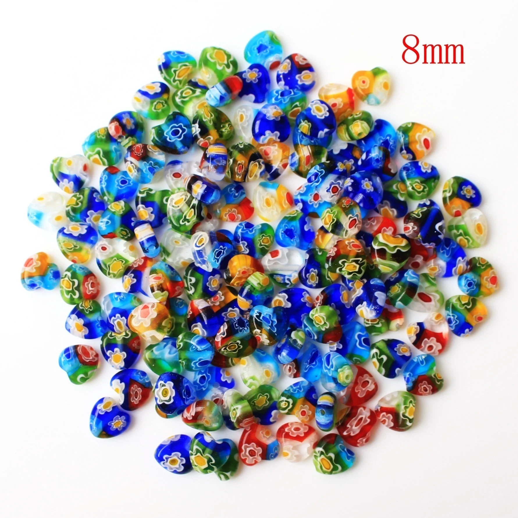 20/50 шт. цветные бусины в форме сердца для изготовления ювелирных изделий