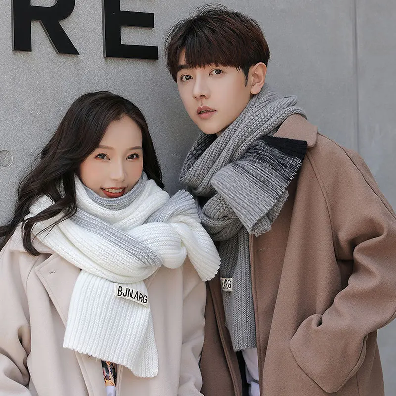 

Женский Зимний новый универсальный толстый зимний Молодежный модный мужской шерстяной шарф