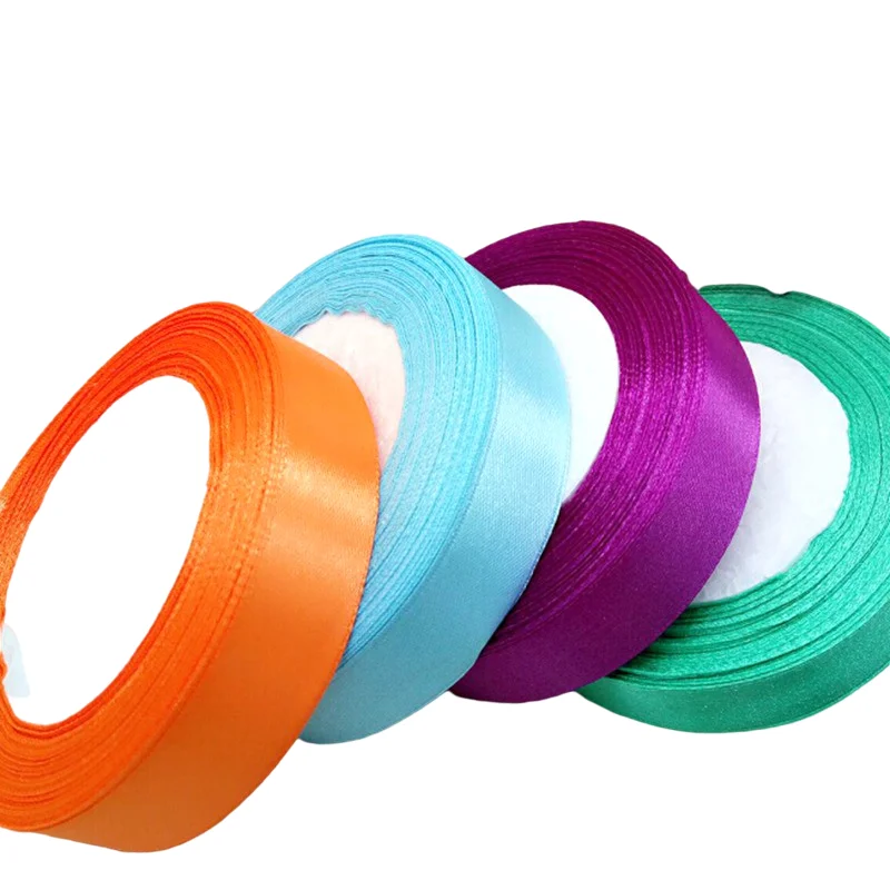 HL 4 рулонов 20 мм Ширина вида цветов атласной лентой Свадебные Новогоднее