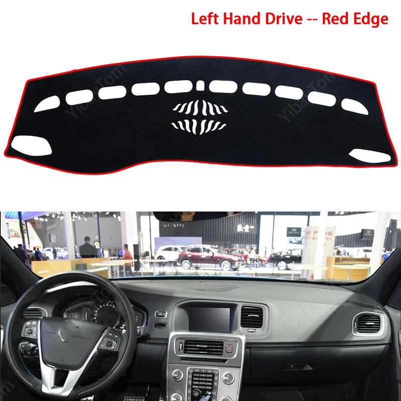 Коврик для приборной панели VOLVO S60 2011-2018 бархатный чехол автомобильной черные