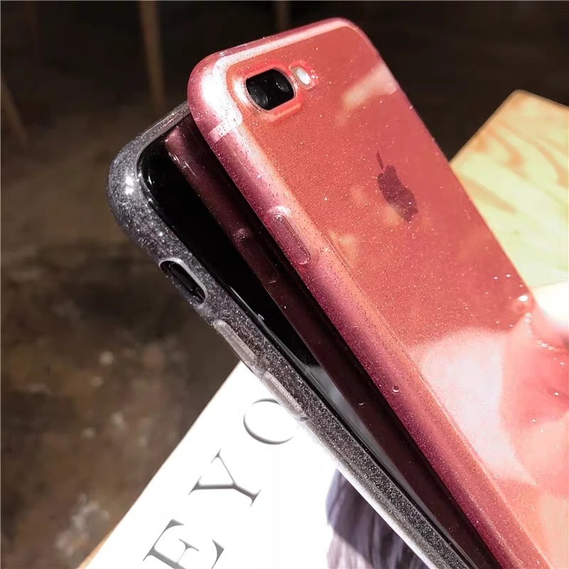 Блестящий розовый мягкий чехол для телефона девочек iphone 7 8 X 6s 6 S Plus Funda XS Max XR Apple |