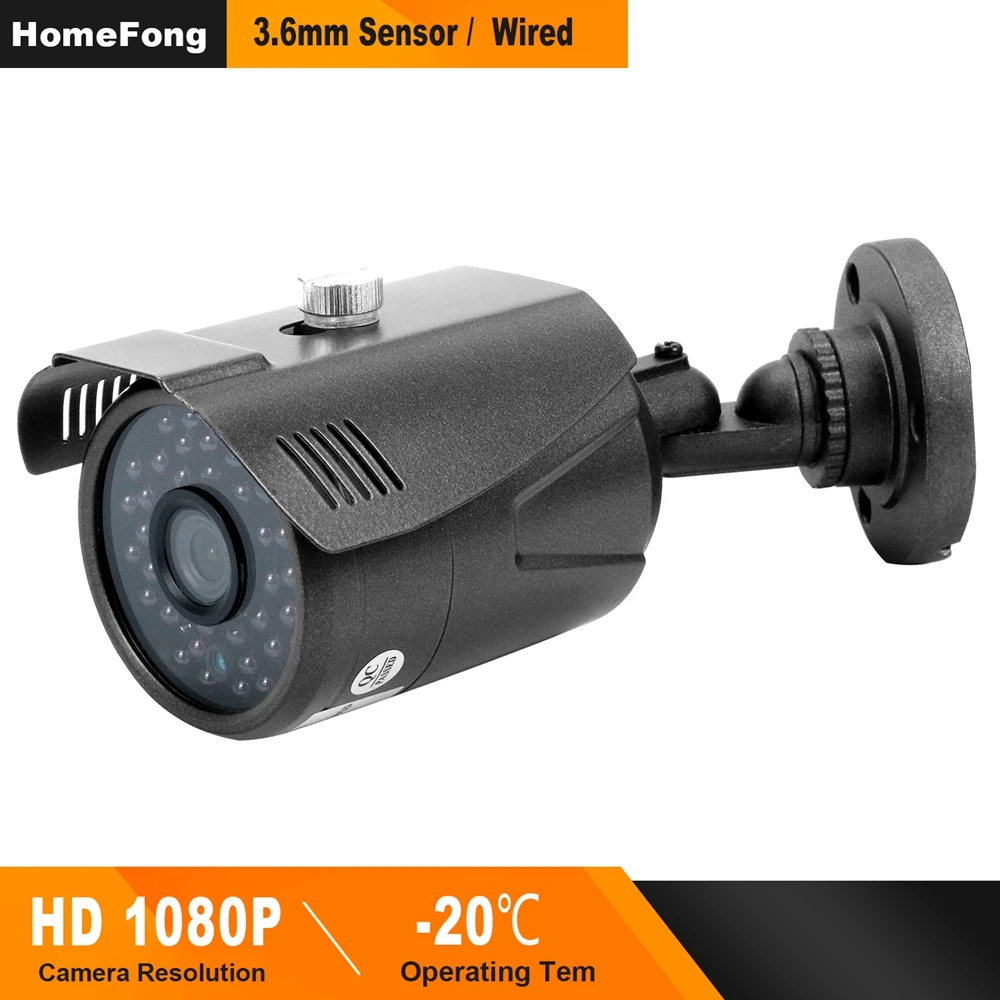 HomeFong камера видеонаблюдения HD1080P CCTV камера для видеодомофона Проводная Домашняя безопасность наружная Водонепроницаемая инфракрасная камера ночного видения