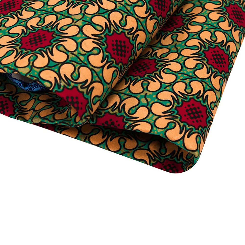 1 ярд цветочный узор Африканский воск 100% полиэстер восковая ткань оптовая