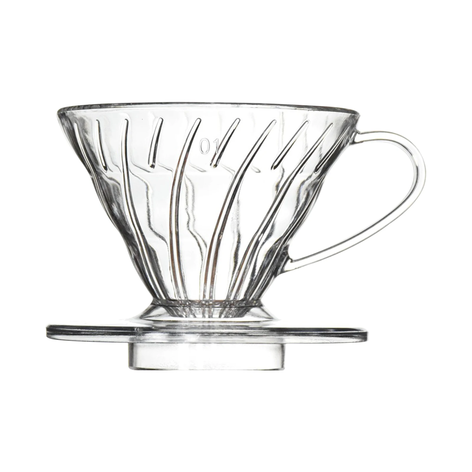 

Accessories Kitchen Tool Home Office Manual Holder Transparent Resin Pour Over Portable Professional With Base Coffee Dripper