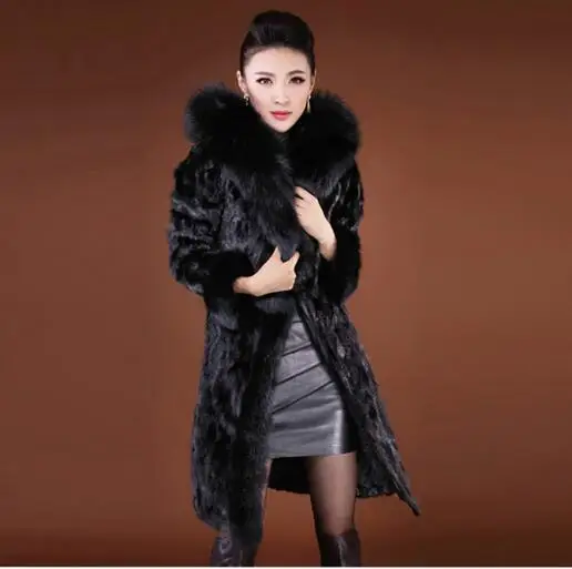 Топ 2019 женский зима осень норковая шуба из искусственного лисьего меха длинные