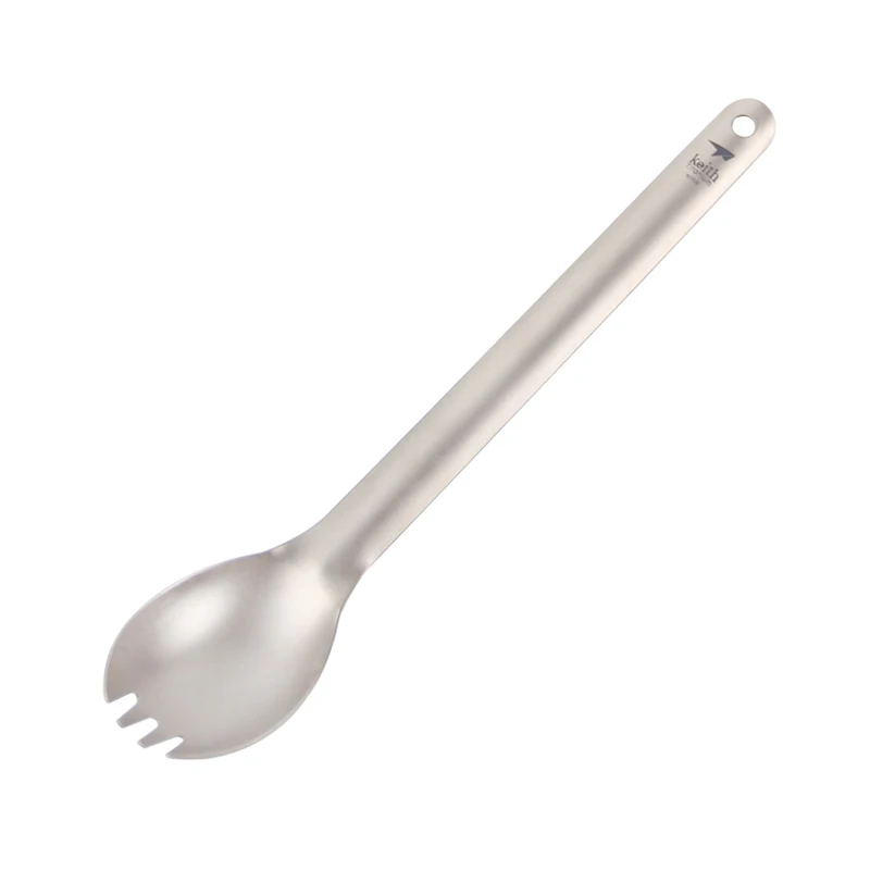 Keith Titanium Spork походная посуда для пикника с длинной ручкой Титановая Ложка