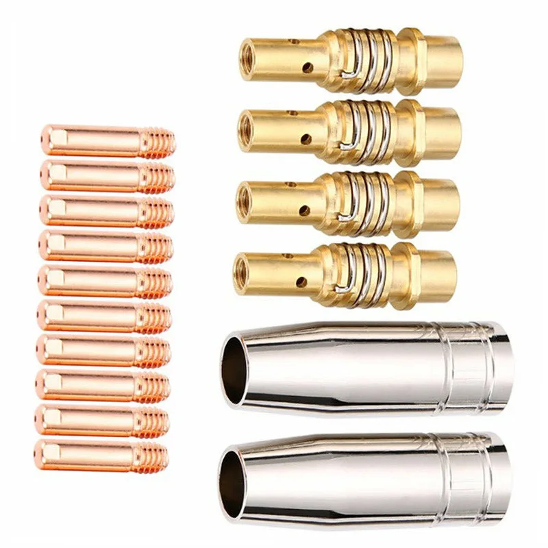 

11pcs/Set Mig Welding Accessory Nozzles Welder Torch Tip Nozzle Holder T Conical Nozzles For Binzel 15AK, GRIP15, Abimig150/200