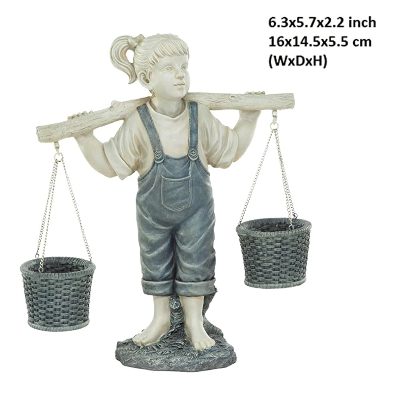 

Flowers for Felicity Little Girl Garden Statue Two Tone Stone Garden Statues