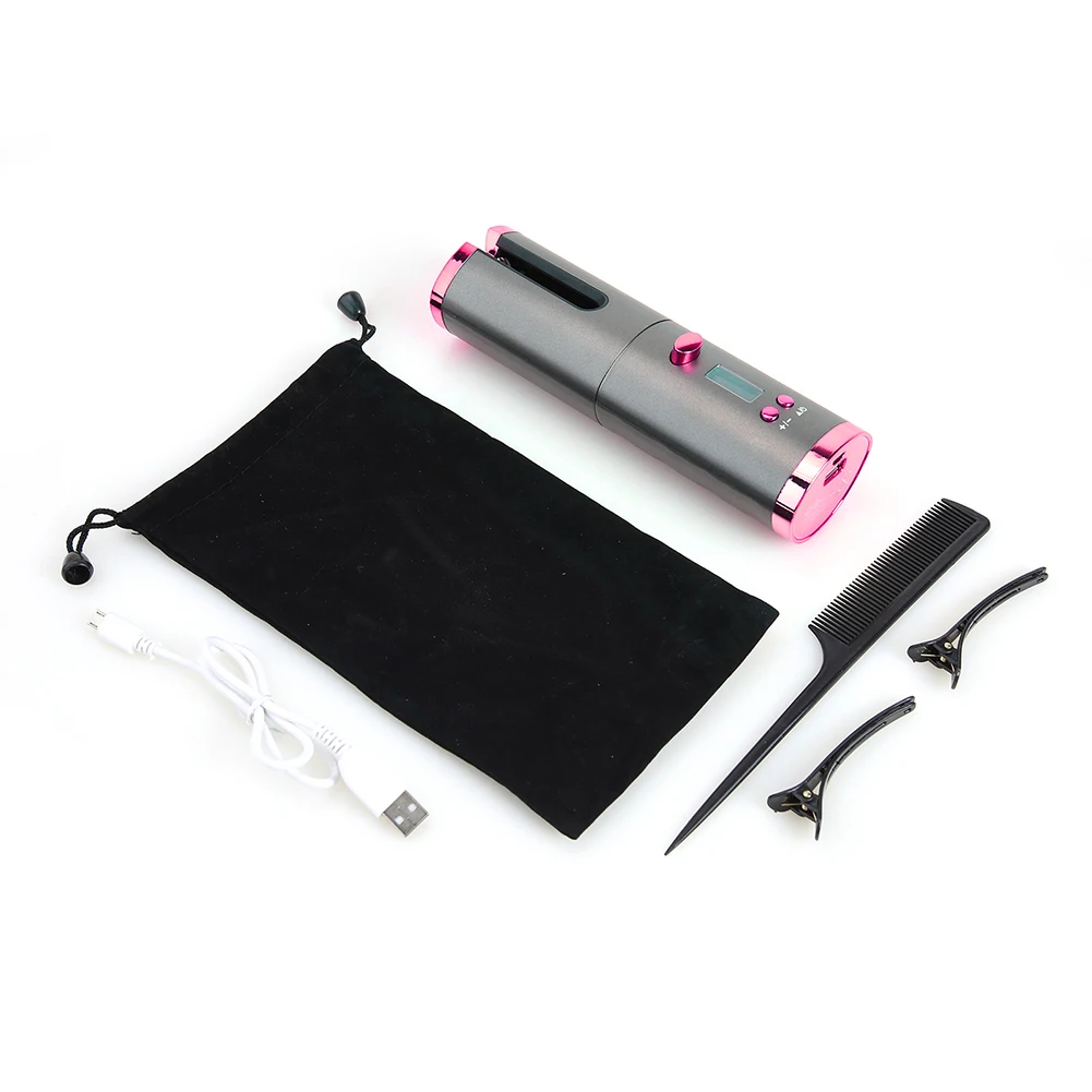 

Cordless Auto Hair Curler, Automatic Curling Iron, LCD Display Hair Waves