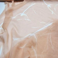 silk chiffon fabric dress light brown meat elegant simple large wide real 100 clothing cloth diy patchwork