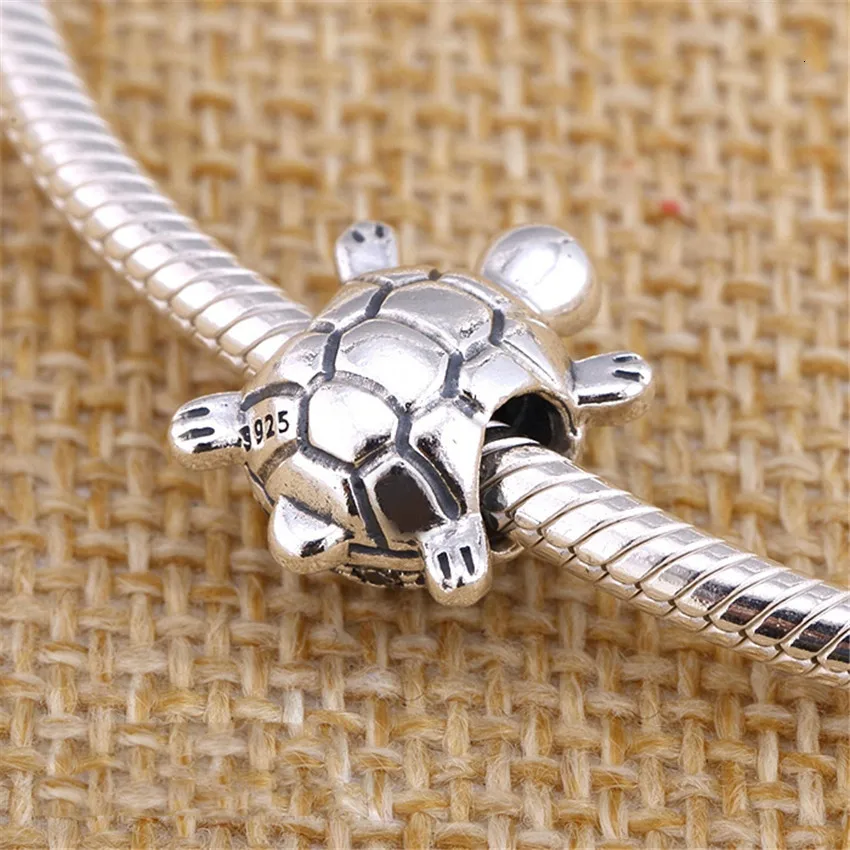 Ozoole подлинный 925 пробы Серебряный морской черепахи CZ Шарм бисера fit Pandora Браслеты