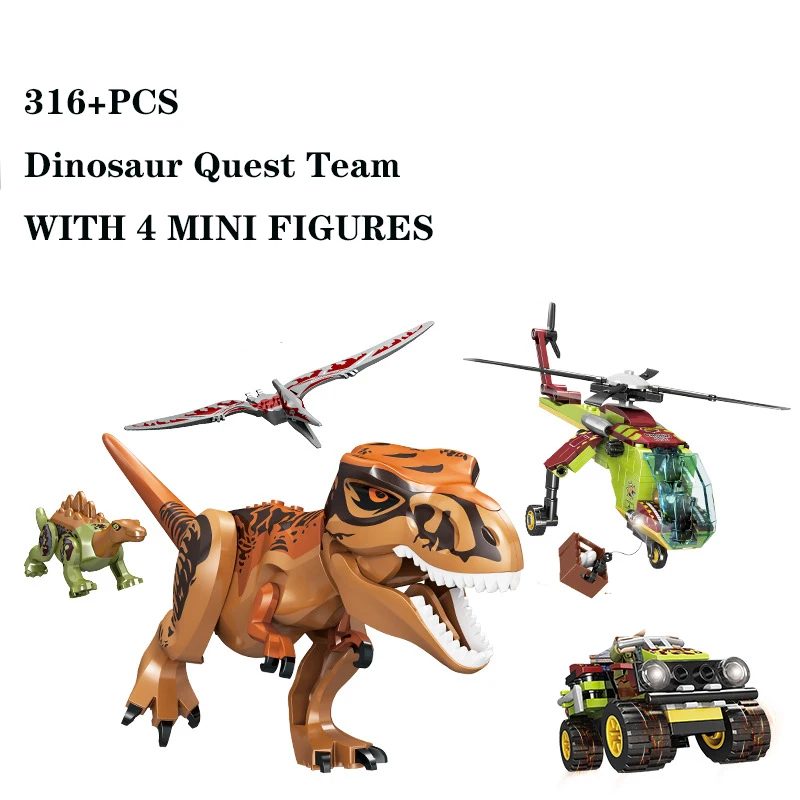 

Dinosaurs Toy for Kids Building Blocks Set Mini Figures Bricks Boy Velociraptor Tyrannosaurus Jurassiced Dinosaur World Dino