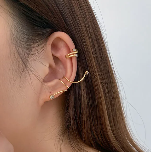 

Personality Design Non Piercing Clip Earrings For Women Special Irregular Gold Ear Clips Without Pierced Jewellery Gift