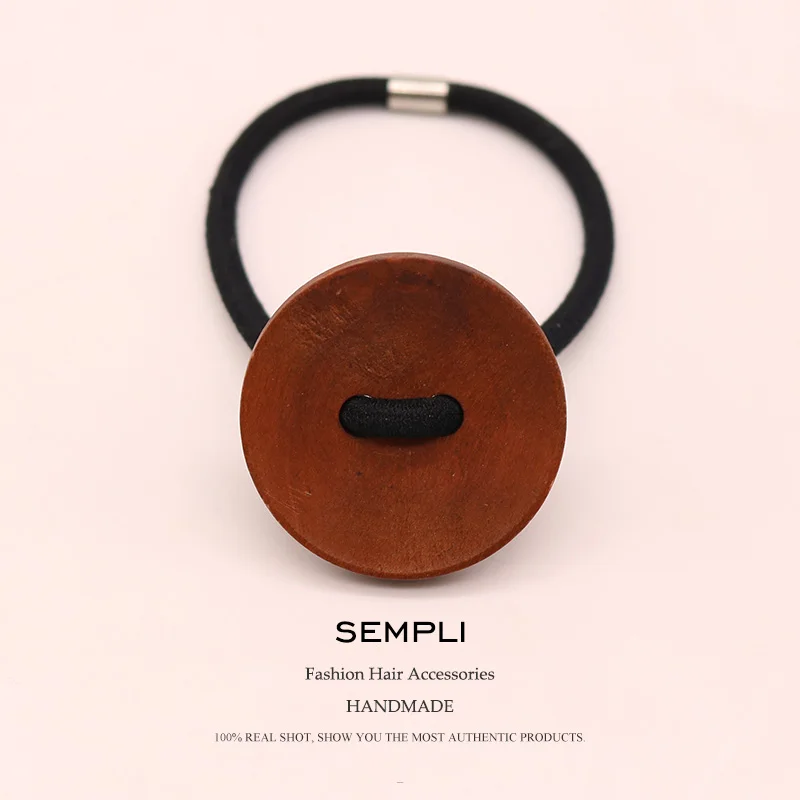 Резинка для волос Sempli деревянная геометрической формы женщин и девочек детская