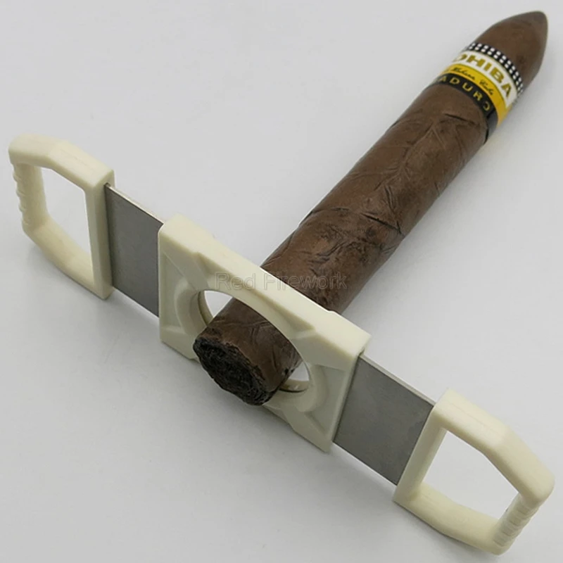 COHIBA большое кольцо датчик сигары резак из нержавеющей стали сигары Гладкие двойные металлические острые лезвия табака резка карманный портативный
